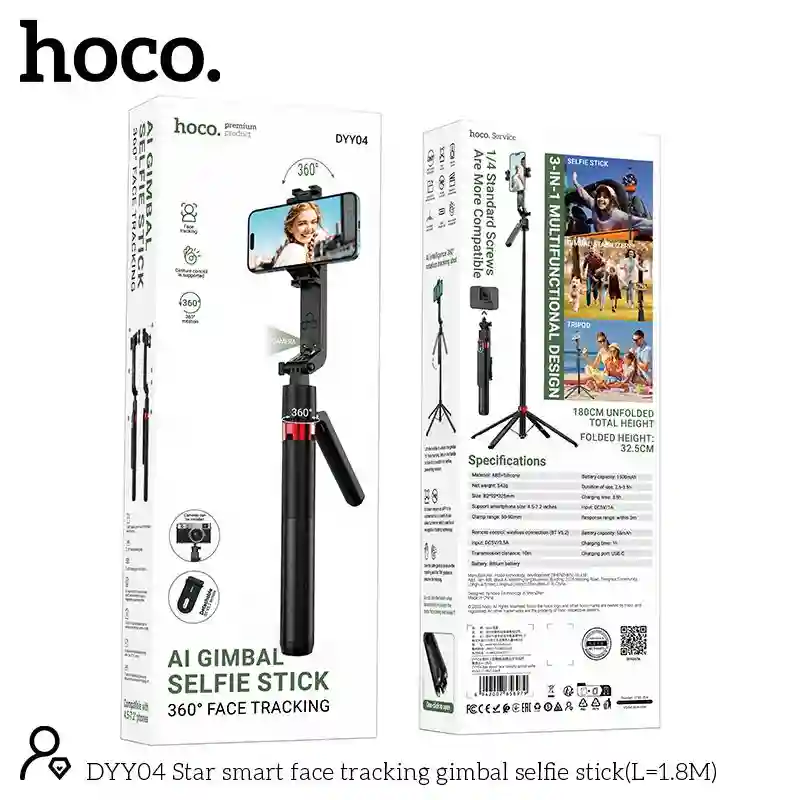 Hoco Selfie Stick star Smart Face Tracking Gimbal DYY04