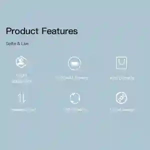 Yesido Selfie Stick With Wireless Ring Light Tripod - SF12