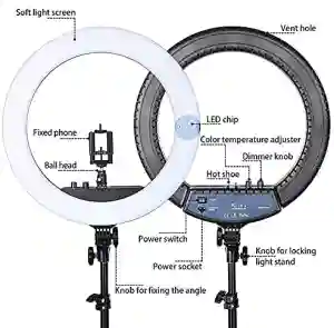 The Mohrim Rl 18 Ring Light With Remote Control 3 Phone Holder